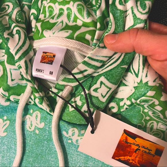 Bail Neon Green Women's Cropped Hoodie - Picture 14 of 16